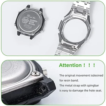 3. Pulksteņi, Metāla Siksniņa, Nerūsējošā Tērauda Watchband Aproce Aizstāt, par Casio G Shock GA2100/2110 Mod Piederumi Pulksteņu Siksniņas 22m