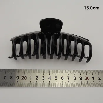 5GAB 9.0 cm 11.0 cm 13,0 cm lielu Melnu Plastmasas Matu Nagi Hairgrip turot ponytails,lielas, brūnas Plastmasas zirgaste matu skavas