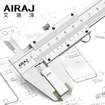 AIRAJ 150/200/300mm Vernier Suportiem Augstas Precizitātes Nerūsējoša Tērauda Suportiem Sadzīves Apdare Mērījumu Rokasgrāmata, Instrumenti,
