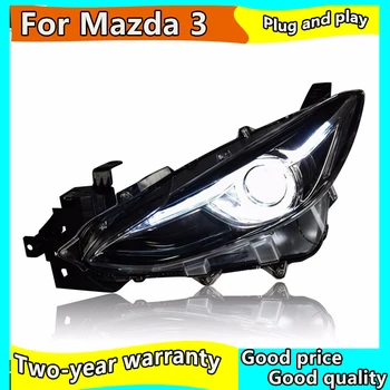 Auto Stils priekš Mazda 3 Axela LED Lukturu. - 2016. Gada Jaunā Mazda3 LED dienas gaitas lukturi Hid Lukturi Angel Eye Bi Xenon Piederumi