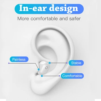 Cigfun Bezvadu Austiņas Bluetooth 5.0 Austiņas TWS Mini HIFI auss Sporta Austiņas Ūdensizturīgs Earbuds 1800mAh Austiņas ar Mikrofonu
