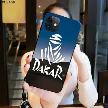 Dakaras rallija logo, melnais Tālrunis Lietā Korpusa iphone 12 pro max 11 pro XS MAX 8 7 6 6S Plus X 5S SE 2020. GADAM XR gadījumā
