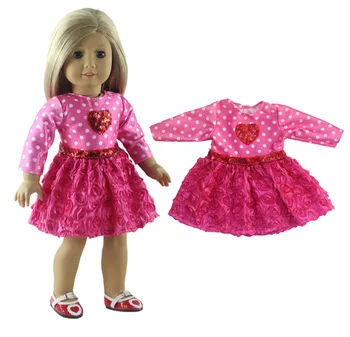 Daudz 4 GAB Jaunu Stilu Modes Augstas Kvalitātes Princese Kleita Apģērbs 18 Collu American Doll