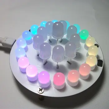 DIY Komplektu Touch Kontroli RGB LED Aurora Tower Light Cube 51 TAP Elektronisko Diy Komplekti