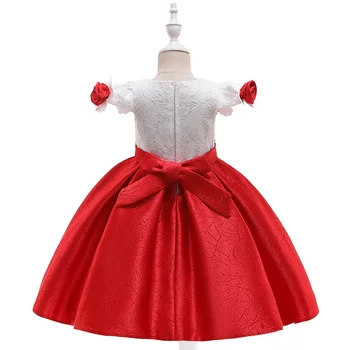 Emisijas datumi Rožu Princess Dress Birthday Party Kāzu Kleitu par Meiteni, Zīdaiņiem un Bērniem, Ziedu Elegants Bērniem Drēbes Līgavas Kleita
