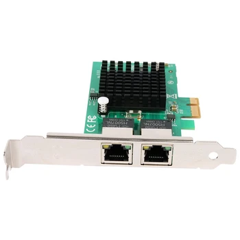 Gigabit Ethernet Pci-E Tīkla Kontrollera Karti 10/100/1000Mbps Rj45 X2 Dual 2 Pcie Portu Servera Tīkla Interfeisa Karte Lan Pielāgot