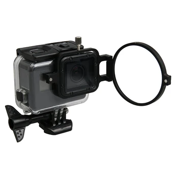 Gopro 58mm +16 Reizes Lupa Colse-up HD Makro Objektīva Filtra Adapteris Gredzens ar Lietu Lodziņā Soma GoPro HERO 7 6 5 Rīcības Kameras