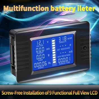 Jauns DC Daudzfunkciju Battery Monitor Metru 50A/200A/300A LCD Displejs Pašreizējā Multimetrs Voltmetrs ampērmetrs Cars Saules