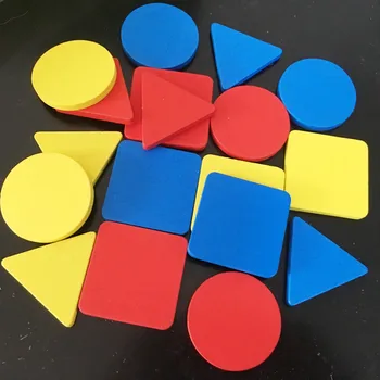 Koka Amatniecības Krāsa Zaļš Kvadrātveida, Trijstūris Puzzle Bērnu Rotaļlietas Radošumu