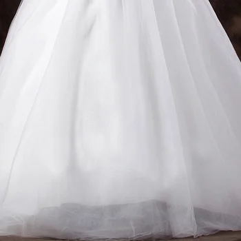 LAMYA Tiesa Vilcienu Kāzu Kleita Ir 2021. Lēti Slavenību Strapless Tilla Vintage Kāzu Bumbu Kleita Organza Mežģīņu kāzu kleitas