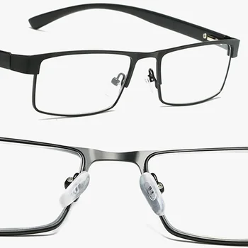Lasījums Brilles Vīrieši Sievietes Taisnstūra Metāla Elastīgu īpaši vieglas Lasīšanas brilles Dioptriju vecuma tālredzība Brilles Briļļu Caurspīdīga