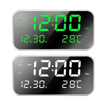 LED Pulkstenis Atlikt Digitālais Modinātājs Ceļojumu Elektronisko Galda Led Galda Pulkstenis Pamosties Klusais Modinātājs Guļamistabu Mājas Dekoru, Dāvanu
