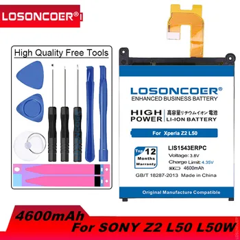 LOSONCOER 4600mAh LIS1543ERPC Mobilā Tālruņa Akumulators Sony Xperia Z2 L50T D6502 D6503 L50 L50W L50U Sirius TĀTAD-03 Akumulators