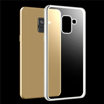 Luksusa Glancēts Gold Plating Skaidrs, TPU Case For Samsung Galaxy S20 Ultra A6 A7 A8 J4 J6 2018 S9 S10 Plus S10E Silīcija Aizmugurējo Vāciņu