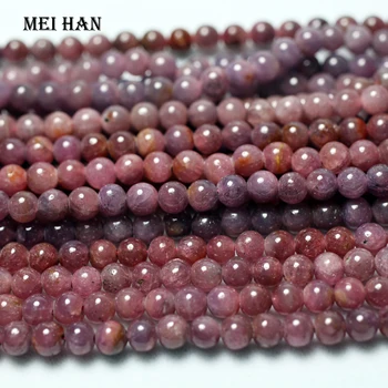 Meihan Bezmaksas piegāde (1. daļa/komplekts) dabas 5-5.5 mm & 5.5-6mm Birmu Ruby gluda apaļas pērles par jewerly aproce DIY pieņemšanas