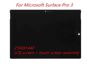 Oriģinālās Microsoft Surface Pro 3 LCD Displejs, Touch Screen Digitizer 1631 TOM12H20 V1.1 LCD Panelis LTL120QL01 003 Pro 3