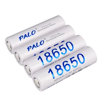 PALO Oriģināls 3,7 V 3200mAh 18650 bateriju akumulators ar 3,7 V Akumulators, lādētājs 26650 14500 18340 18650 Akumulatoru
