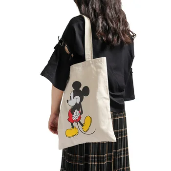 Patiesu Disney Mickey Audekls Maiss Sieviešu Plecu Soma Studentu ins Stila Somā Japāņu Nelielu Auduma Maisiņu Kokvilnas Diagona Soma