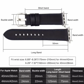 Rezerves Apple Skatīties Joslas 44mm 40 Sērija 6 5 4 & Apple Pulksteņu Siksniņas 42mm 38 Sērija 3 2 1 iWatch Aproce Ādas Watchband