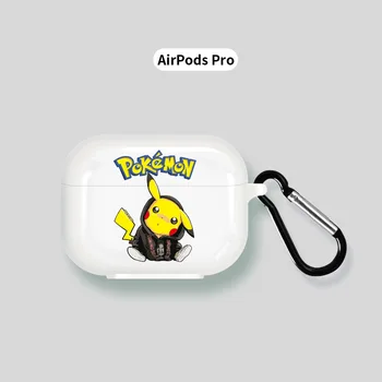 TAKARA TOMY Pokemon AirPods Pro Pikachu Bluetooth Lietā Silikona Gadījumā Kawaii Karikatūra Anti-kritums Austiņas Ziemassvētku Dāvanas
