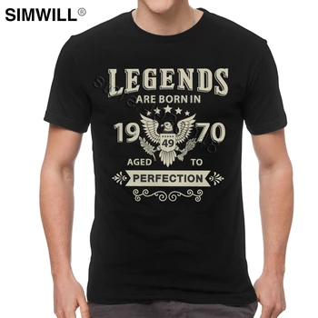 Vintage Leģendas Ir Dzimis 1970. Gadā T Krekls Vīriešiem Īsām Piedurknēm Kokvilnas Tee Vecuma Līdz Pilnībai T 50 Gadu Dzimšanas dienas Dāvana T-krekls