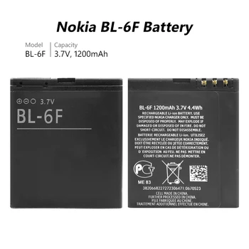YCDC 3,7 V 1200mAh Sākotnējā Litija akumulators Uzlādējams 3,7 v bl6f BL-6F BL-6F BL 6F Akumulatoru Nokia N78 N79 N95(8.G) 6788 6788I