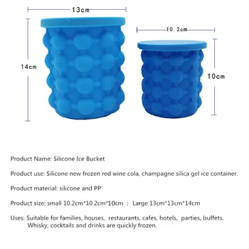 13*14cm Lattices Silikona Ledus Kausu Vīna Ice Cooler Cube Maker Alus Kabineta Telpas Taupīšanas Virtuves Rīki Dzeramā Viskija Iesaldēt