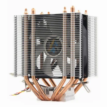 4 Heatpipe CPU Cooler Heatsink Klusa Dzesēšanas ventilatori Radiatori Intel VRG 775 1155 1366 4 Heatpipe Dual Tornis 4pin Vēsāks кулер