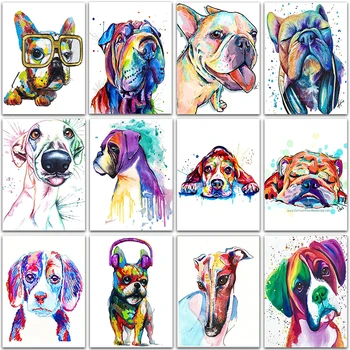 5D Dimanta Krāsošana, krāsu, dzīvnieku, suns, kaķis Pilnu Kvadrātveida Dimanta izšuvumi krustdūrienā Pilna Apaļā Dimanta mozaīkas krāsas mājas dekoru