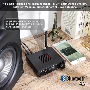 AIYIMA Hifi 6K4 Caurules Preamplifier CSR8635 Bluetooth Preamp Pastiprinātāji Stereo Audio Austiņu Pastiprinātāju Ar Tālvadības pulti DC12V