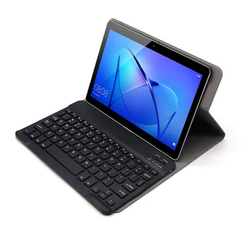 Bezvadu Tastatūra Huawei MediaPad T3 10 9.6 collu Gadījumā PU Ādas Tablete Vāks AGS-L09 AGS-L03 Ar Bluetooth Klaviatūru