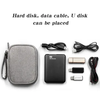 BOONA Oxford Cieto Disku Gadījumā Soma 2.5 Cietā Diska Diskā, USB Kabelis, Ārējais Cietais Disks, Glabāšanas, Uzskaites SSD HDD Gadījumā