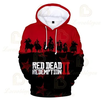 Bērnu Sporta Krekli Red Dead 2 Hoodies Pieaugušo Bērni Izpirkšanas Cosplay Kostīmu Kapuci Drēbes 2020. Gadam Garām Piedurknēm Apkakli Topi Tee
