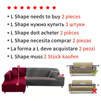 Elastīga dīvāns vāciņa vienkāršu drukātās sofa cover mājas apdares kombinācija sofa cover L-veida universālo surround sofa cover set