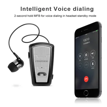 Fineblue FQ208 Bluetooth Austiņas Auto Uzņēmējdarbības Stereo Austiņas ar Ievelkamu Vadu Trokšņu Slāpēšanas zvanot mūzikas sanāksme