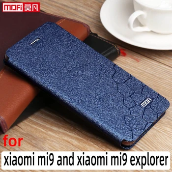 Flip case for xiaomi mi9 gadījumā xiaomi explorer 9 segtu stāvēt ādas Mofi Xiaomi mi9 coque slim grāmatu luksusa mirdzēt xiaomi 9 lietā