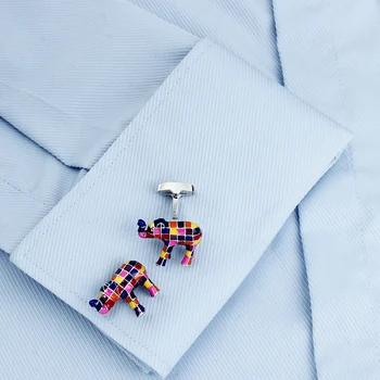 HAWSON Interesants Krāsains Zilonis aproču pogas Augstas Kvalitātes franču Krekla aproču pogas Vīriešu Modes Aksesuāri ar Lodziņu