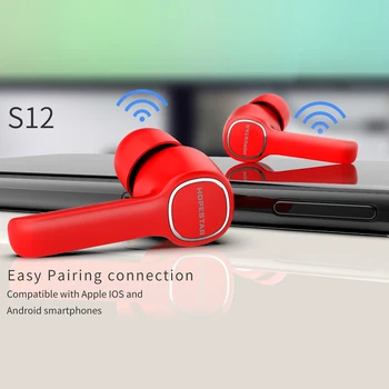 HOPESTAR S12 Uzlādes Lodziņā TWS Bluetooth 5.0 Austiņas Sporta Earbuds Austiņas ar Mic, lai Smart Tālrunis Xiaomi Samsung, Huawei LG
