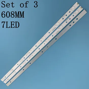 Jauns komplekts 3pcs 7LED 615mm LED strip par LBM320P0701-FC-2 32PFK4309-TPV-TPT315B5 32PFK4309 32PHS5301 TPT315B5 LB-F3528-GJX320307-H