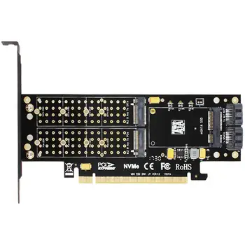 JEYI SK16-m PRO.2 Adapteri x16 PCI-E3 Pilnu Ātrumu, lai NVME NGFF M. 2 2280 SSD Lapa Siltumvadītspēja Silīcija Vafele Dzesēšanas Ventilators