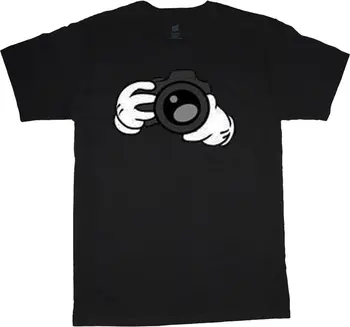 Kameras fotogrāfija fotogrāfs dizaina t-krekls mens izmērs melns krekls tshirt