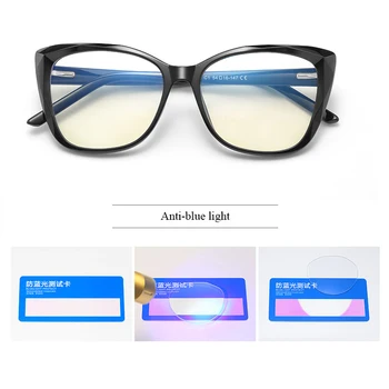 Kaķu acu brilles rāmis sievietēm anti zilā gaisma brilles pārredzamu skaidrs, datoru optiskās brilles UV400 vintage oculos brilles