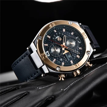 Kvarca daudzfunkciju vīriešu pulksteņi BENYAR Modes biznesa sportā vīriešu rokas pulkstenis militāro ūdensizturīgs chronograph Relogio Masculino