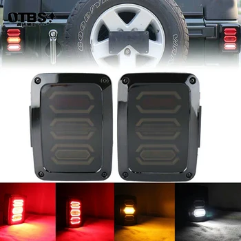 LED Aizmugurējie Lukturi Jeep Wrangler aizmugurējos lukturus, Atpakaļgaitas Gaismas Nekustamā Atpakaļ uz Augšu Pagrieziena Signālu Lukturi Jeep Wrangler JK 07-2017