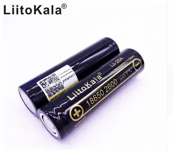 LiitoKala Lii-202 akumulatoru lādētājs+2gab HK LiitoKala Lii-26A 18650 2600mah Uzlādējamo akumulatoru bateriju,5.A izpildes apstiprināšanu