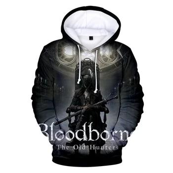 Modes Atdzist Bloodborne 3D Hoodies sporta Krekls Vīriešiem/sievietēm Drukāt Spēle Kapuces Džemperis ar garām Piedurknēm Kpop Rudens Hoody Plus Lieluma