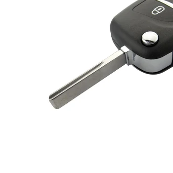 OkeyTech 2 Pogas Modificētu Flip Tālvadības Auto Atslēgu Apvalks Gadījumā Segtu Piekariņu Peugeot 207 307 308 407 Par Citroen C2 C3 C4 Nomaiņa