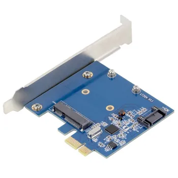PCIe, Lai mSATA & SATA 3.0 Combo Paplašināšanas Karti PCI Express Kontrolieris Mini SATA SSD Adapteri PC Darbvirsma ar Zemu Turētājs