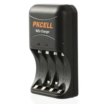 PKCELL Ni-Zn Akumulatoru Lādētājs Ar ES Plug Ātrās Uzlādes 4 Slots Saprātīga Mīklā Lādētāju Niķeļa un Cinka AA/AAA Akumulatoru