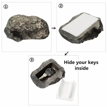 Radošā Jaunums Taustiņu Rock Viltus Rock Mākslīgā Akmens Slēpt Rezerves Atslēga Slēpjas Hider Modes Akmens Imitācijas Rezerves Slēpjas
